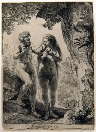 Rembrandt, Adam en Eva, 1638 © Stichting Rembrandt op Reis