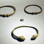 Krijgerssierraden uit Rossum uit de Late IJzertijd. Ze zijn iets ten westen van het nu geïdentificeerde slagveld gevonden en – als ik het wel heb – in 2006 verworven door het Rijksmuseum van Oudheden.