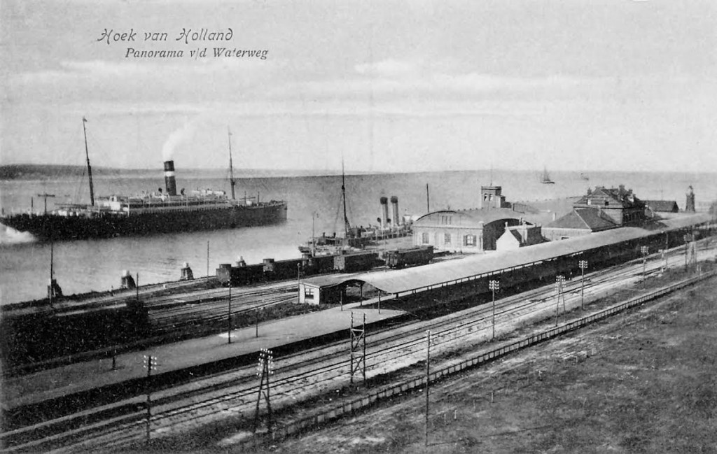 Ansichtkaart station Hoek van Holland, ca. 1910 (collectie Spoorwegmuseum)