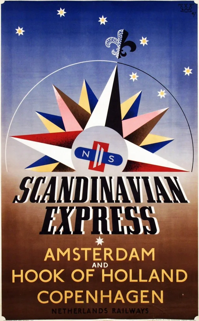 Affiche Scandinavian Express, Fedde Weidema, 1947 (coll. Arjan den Boer)