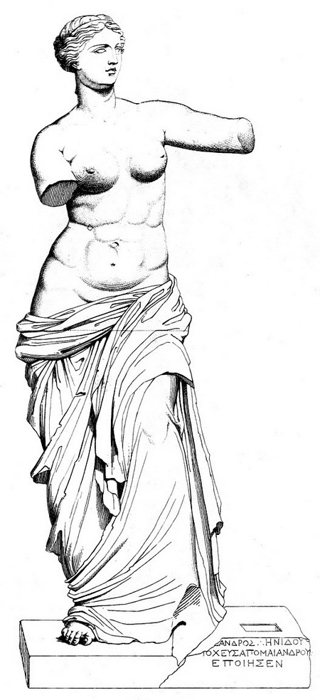 Debays tekening van de Venus van Milo