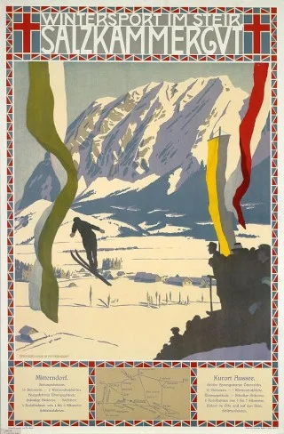 Affiche Salzkammergut door Otto Barth, ca. 1910