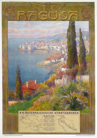 Affiche Ragusa (Dubrovnik) door Gustav Jahn, 1907