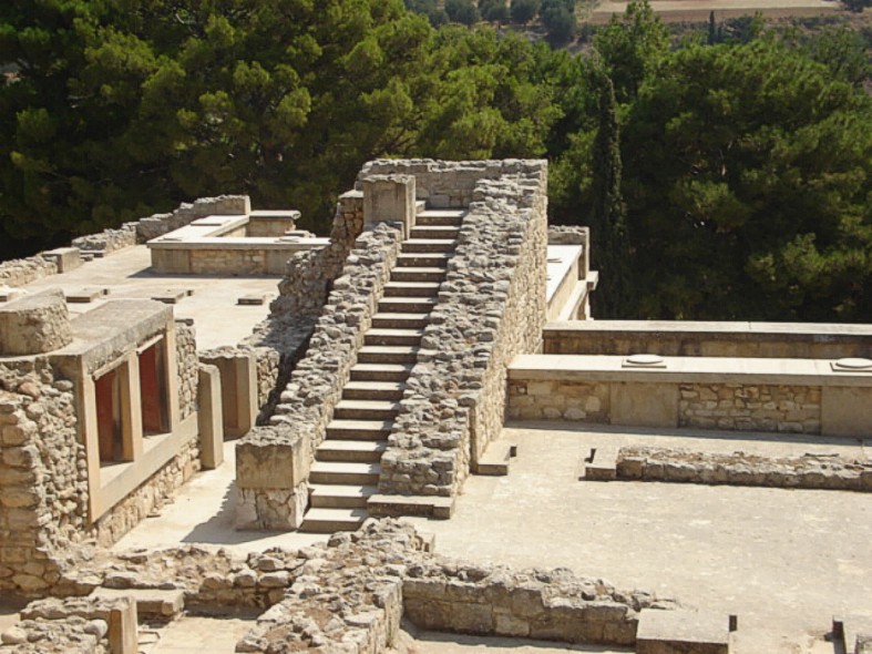 Restanten van het paleis van Knossos 