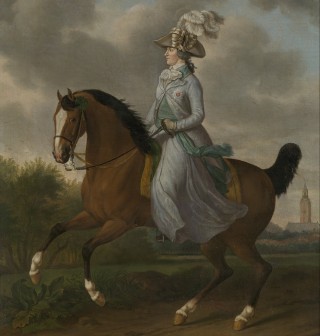 Wilhelmina van Pruisen te paard