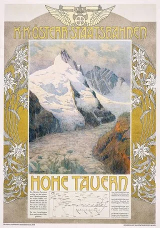 Affiche Hohe Tauern door Gustav Jahn, 1907