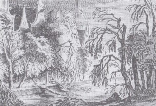 De ‘door de vorst bevroren bomen langs de Amsterdamse grachten’, voor het eerst gepubliceerd door Thomas van Donselaer en ook te vinden in ‘Extreem weer!’ van Jan Buisman.