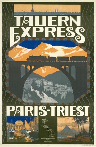 Affiche Tauern Express door Otto Barth, 1911