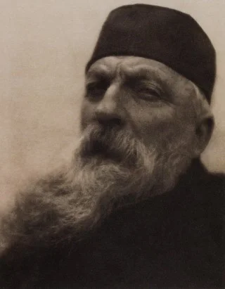 Auguste Rodin, gefotografeerd door Alvin Langdon Coburn, 1908