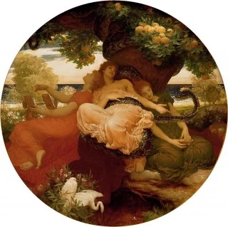 De Hesperiden en de draak Ladon bij de gouden appels - Frederic Leighton