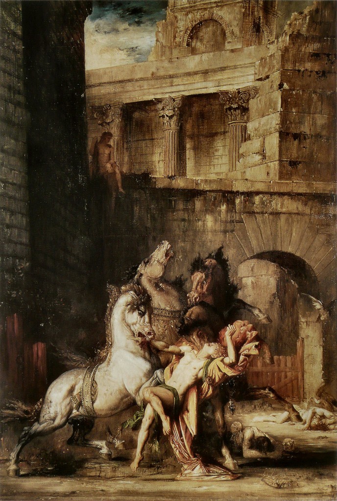 Diomedes wordt verslonden door zijn eigen paarden - Gustave Moreau
