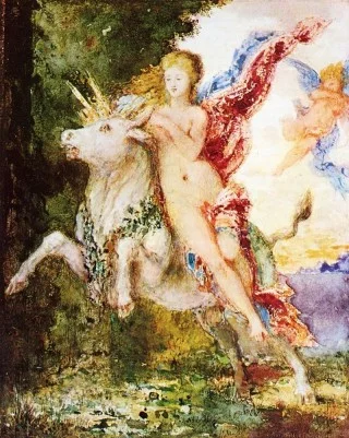 Europa en de stier (ca. 1869) van Gustave Moreau