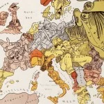 Europa in 1914 - Satirische kaart