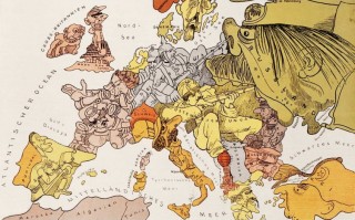 Europa in 1914 - Satirische kaart