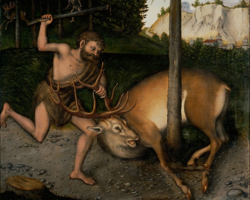 Herakles (Hercules) en de Hinde van Keryneia (Atelier Lucas Cranach de Oude)