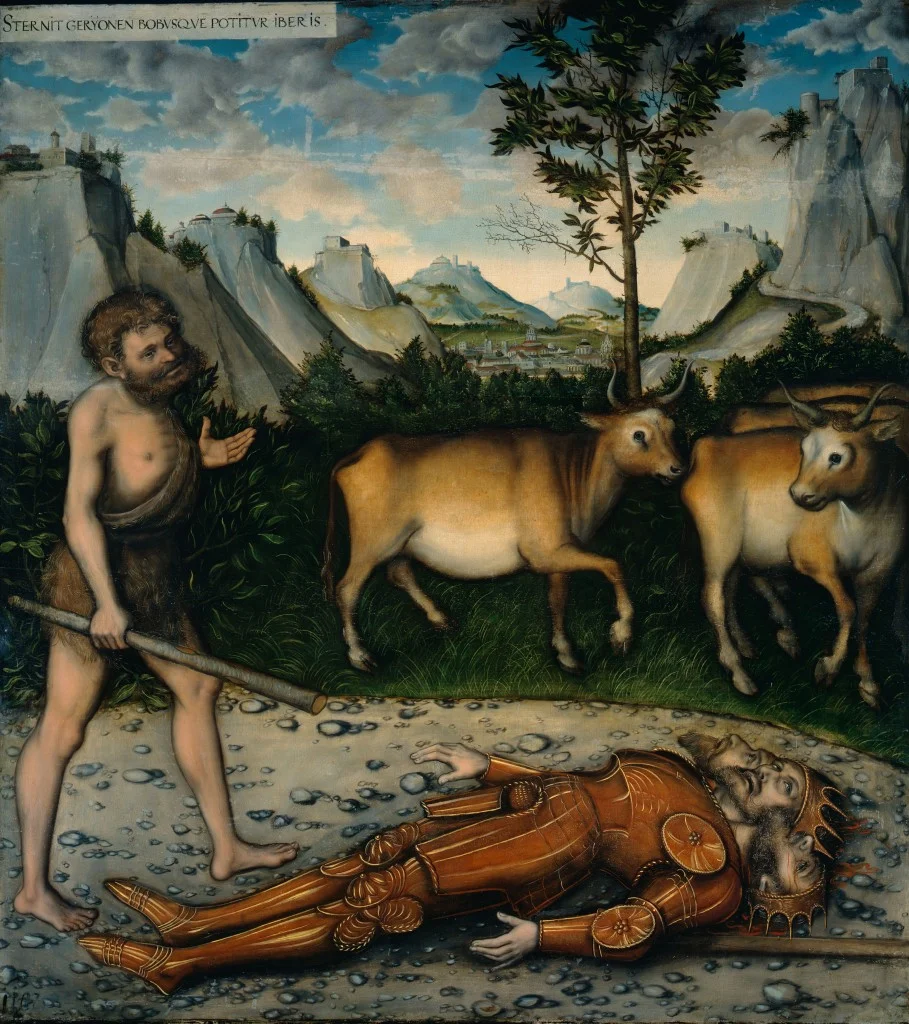 Herakles en de runderen van Geryones (Atelier Lucas Cranach de Oude)