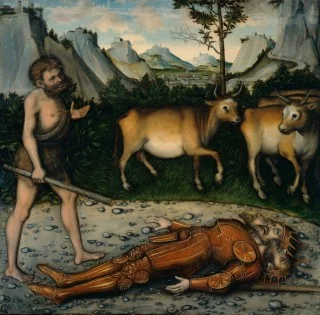 Herakles en de runderen van Geryones (Atelier Lucas Cranach de Oude)