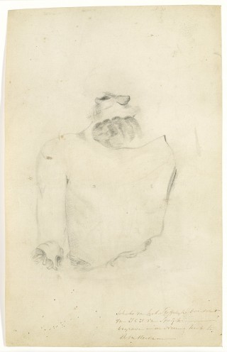 Schets van het stoffelijk overschot van J.C.J. van Speyk, Anonymous, 1831 (Rijksmuseum)