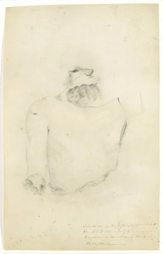 Schets van het stoffelijk overschot van J.C.J. van Speyk, Anonymous, 1831 (Rijksmuseum)
