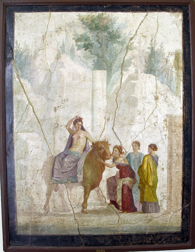 Oud Romeins fresco in het Museo Archeologico in Napels