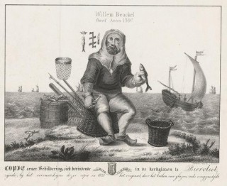 Willem Beukelszoon. (Kopie van een afbeelding in de kerk van Biervliet)
