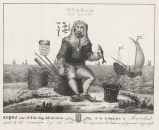 Willem Beukelszoon. (Kopie van een afbeelding in de kerk van Biervliet)