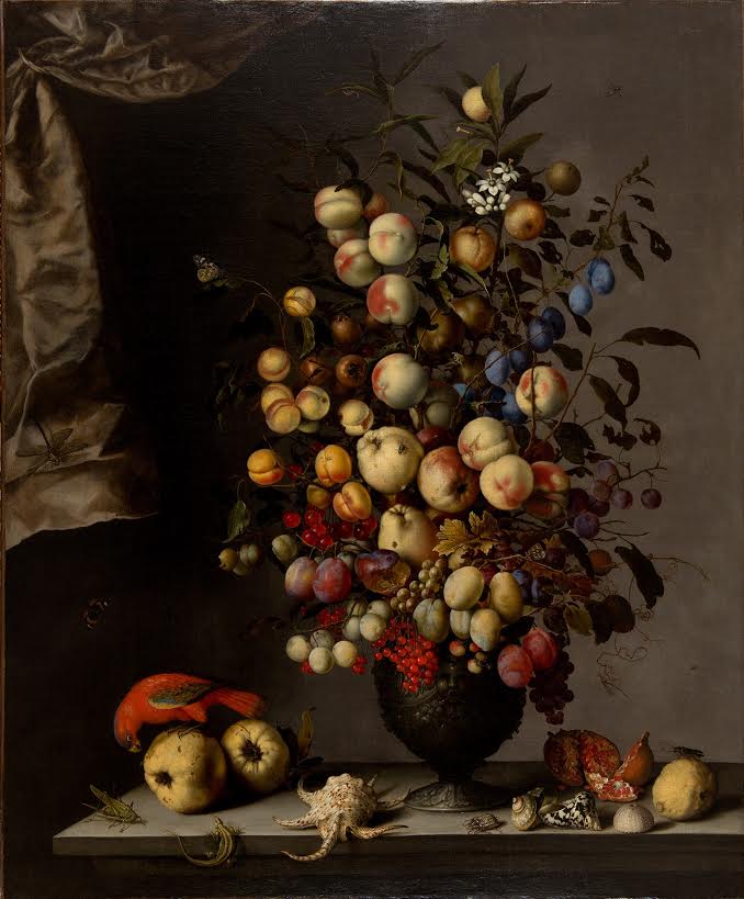 Suermondt-Ludwig-Museum Balthasar von der Ast-Stilleven met vruchtenbouquet, papegaai en slakkenhuizen