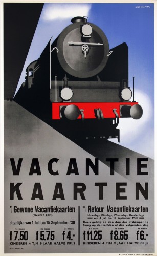 Affiche Vakantiekaarten, Jean Walther, 1938 (Van Sabben Poster Auctions)