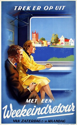 Affiche weekeindretour, Frans Mettes, 1939 (coll. Arjan den Boer)