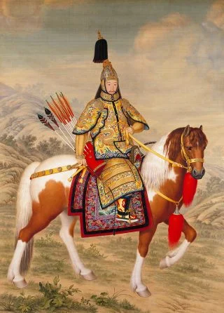 800px-The_Qianlong_Emperor_in_Ceremonial_Armour_on_Horseback