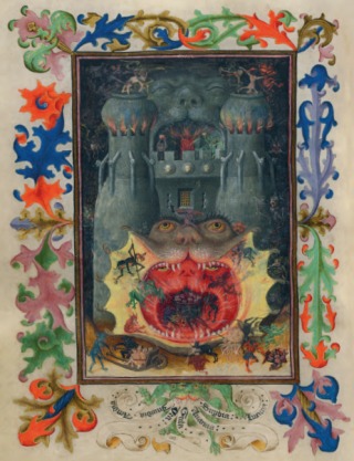 Aartsengel Michaël in gevecht met de draak. Anonieme prent, ca. 1450