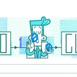 Claude Shannon Doodle Google jongleur