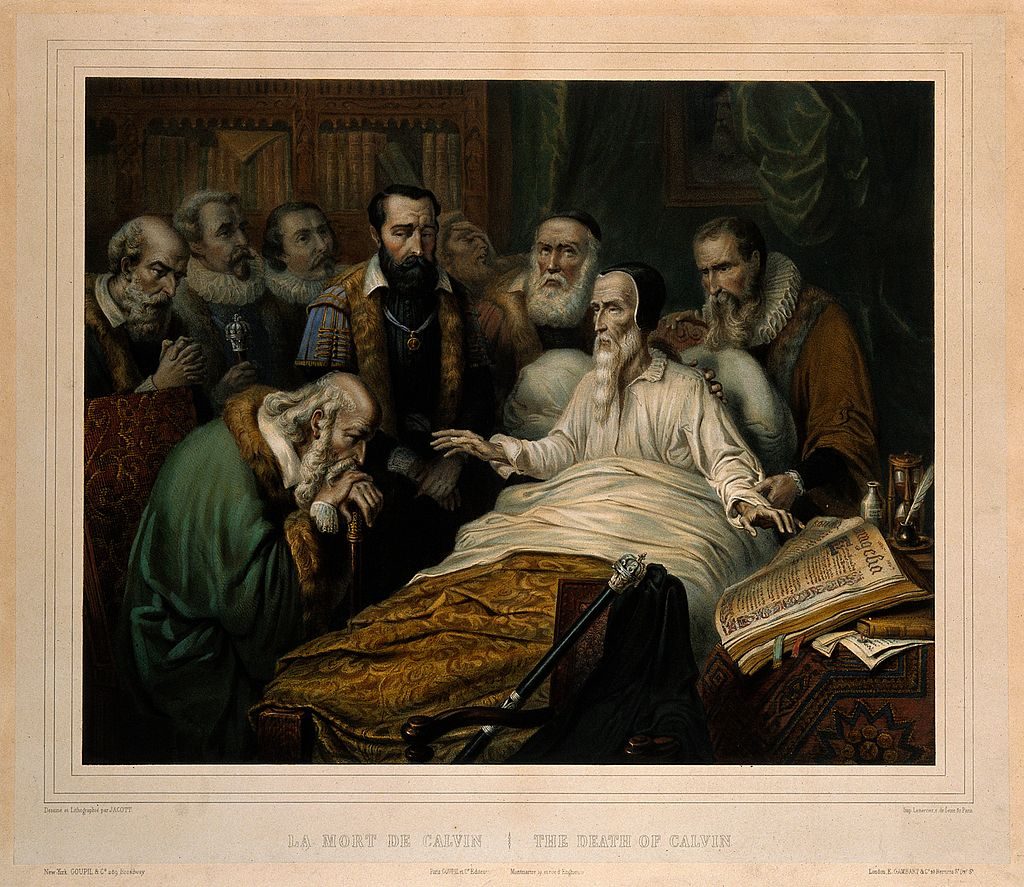 Johannes Calvijn op zijn sterfbed (W.L. Walton, ca. 1865)
