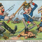 Keizer Wilhelm II (links) op een Franse postkaart