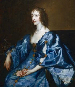 Koningin Henrietta Maria volgens Anthony van Dyck