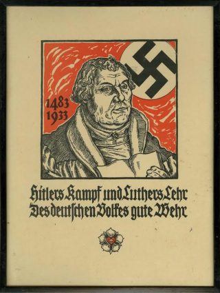 Vanwege zijn antisemitisme werd Luther regelmatig gebruikt in de nazi-propaganda. Bron: regencystamps