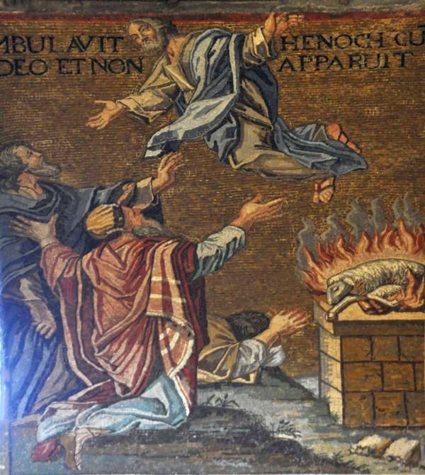 Henochs hemelvaart met het offer van Abel (Cappella Palatina, Palermo)