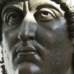 Contemporain bronzen hoofd van Constantijn (4e eeuw, Musei Capitolini)
