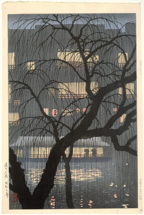 DŌTONBORI, Uehara Konen (1878-1940). Kleurenhoutsnede op papier, 1928, P0762. Collectie Elise Wessels – Nihon no hanga