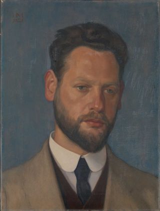 Portret van Michel de Klerk, door Hendrik Meijer (1921). Bron: boek / cc Amsterdam Museum.