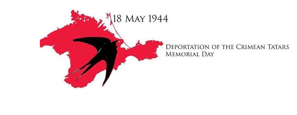 Embleem bij de herdenking van de deportatie van de Krim-Tatatren op 8 mei 1944.