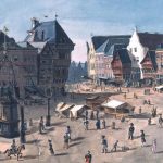 Aquarel Bossche Markt Noordzijde, door Von Bonstetten, mei 1818. Bron: www.thuisinbrabant.nl