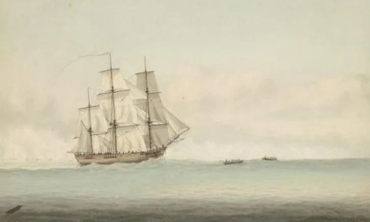 De Endeavour, het schip van James Cook (Samuel Atkins, ca. 1794)