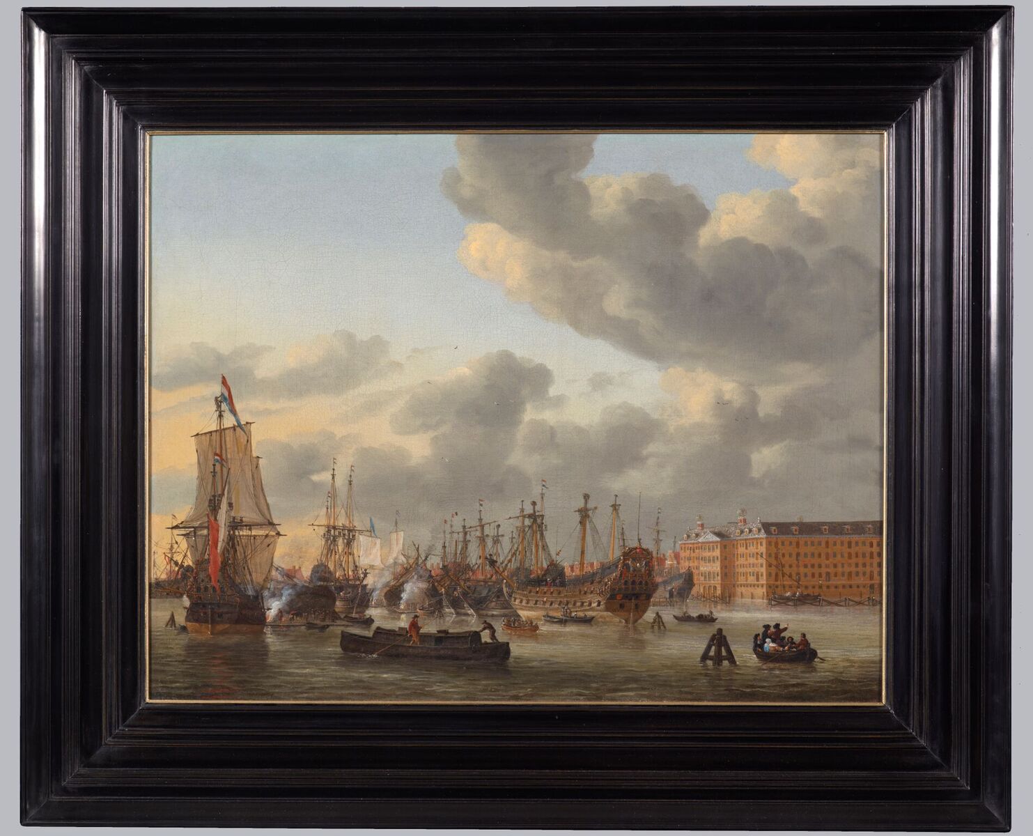 Gezicht op het IJ door Reinier Rooms, 1664 - Scheepvaartmuseum
