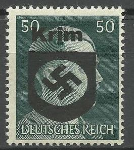Op Duitse postzegels van 50 Pfennig werd zelfs de afbeelding van Hitler ter gelegenheid van de verovering overstempeld.