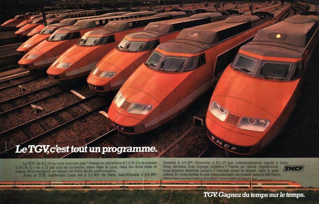 Tijdschriftadvertentie TGV, 1981 | SNCF (coll. Arjan den Boer)