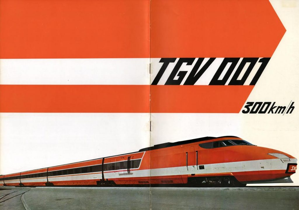 Brochure TGV 001, 1974 | Alsthom (coll. Arjan den Boer)