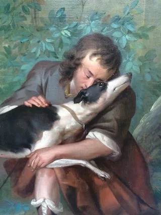 Detail - Man met hond (Dordrechts Museum)