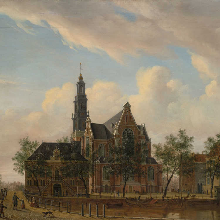 Jan Ekels. De Westerhal en de Westerkerk, 1750-1780, Collectie Amsterdam Museum