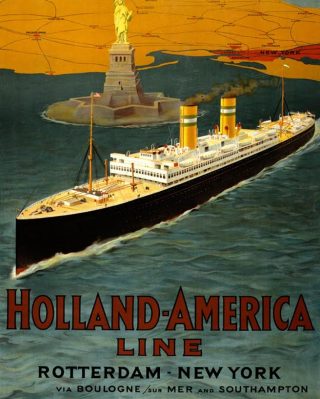 Poster Holland-Amerika Lijn. Bron: archief HAL, Gemeentearchief Rotterdam
